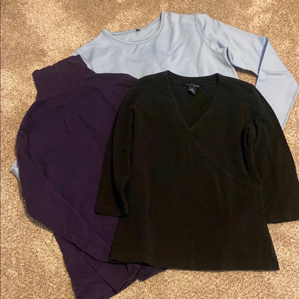 😎Women's Black, Purple, and Light Blue Maroon Sweater Set